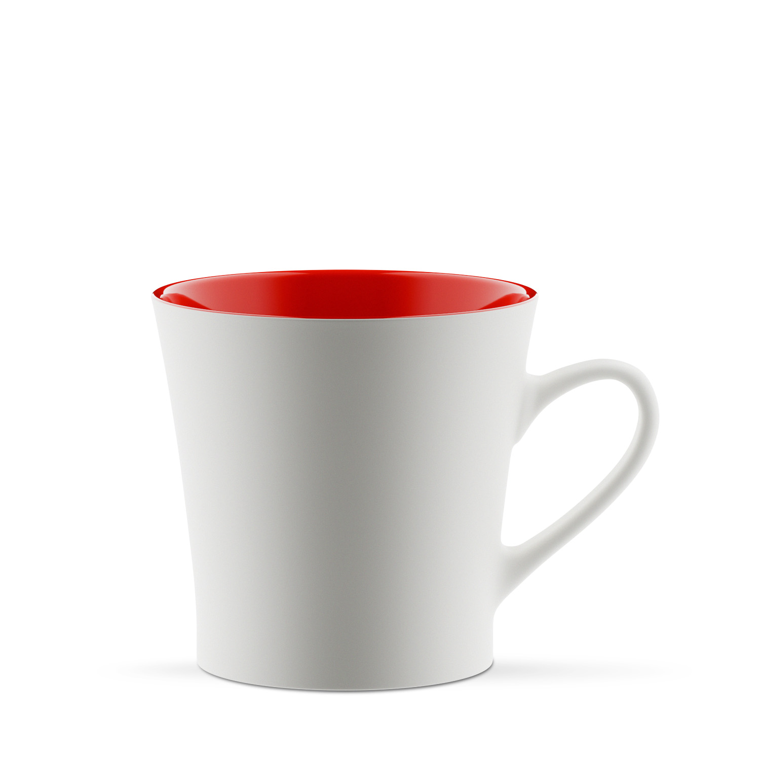 Capri 370 ml - kubek jak filiżanka - biało-czerwony